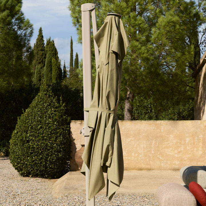 Lima luxe zweefparasol 400x400cm linen