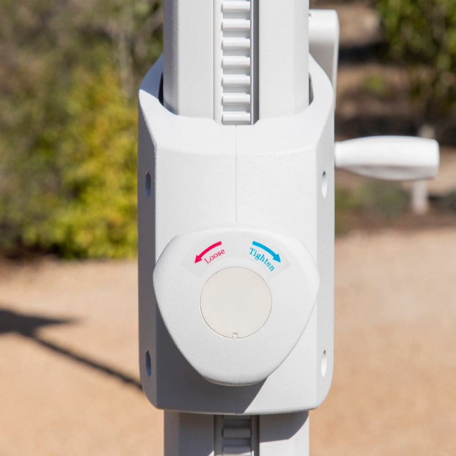 Monaco Cantilever Parasol 300x300 Sunbrella parasol+base+cover | wit/light grijs