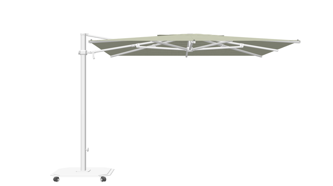 Jardinico Caractère zweefparasols JCP.301 300x300 met parasolvoet en beschermhoes