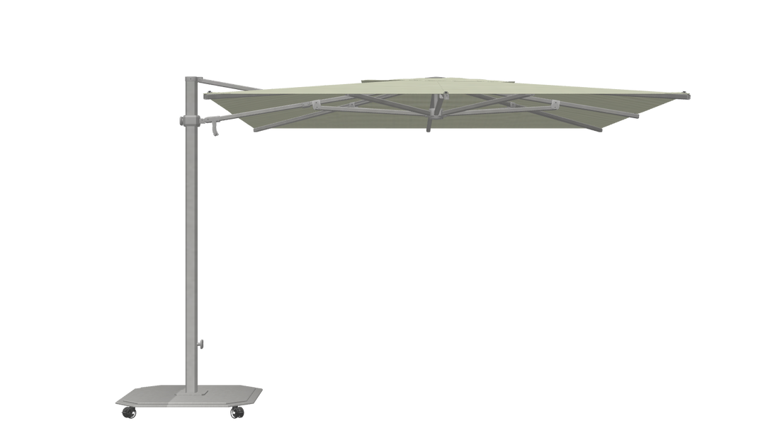 Jardinico Caractère zweefparasols JCP.301 300x300 met parasolvoet en beschermhoes