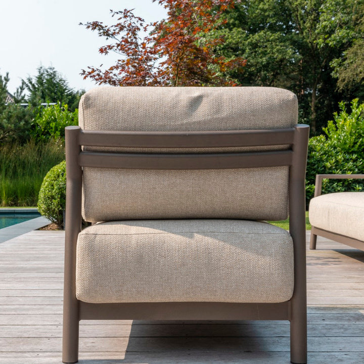 Capresi loungeset in terre aluminium en all-weather kussens