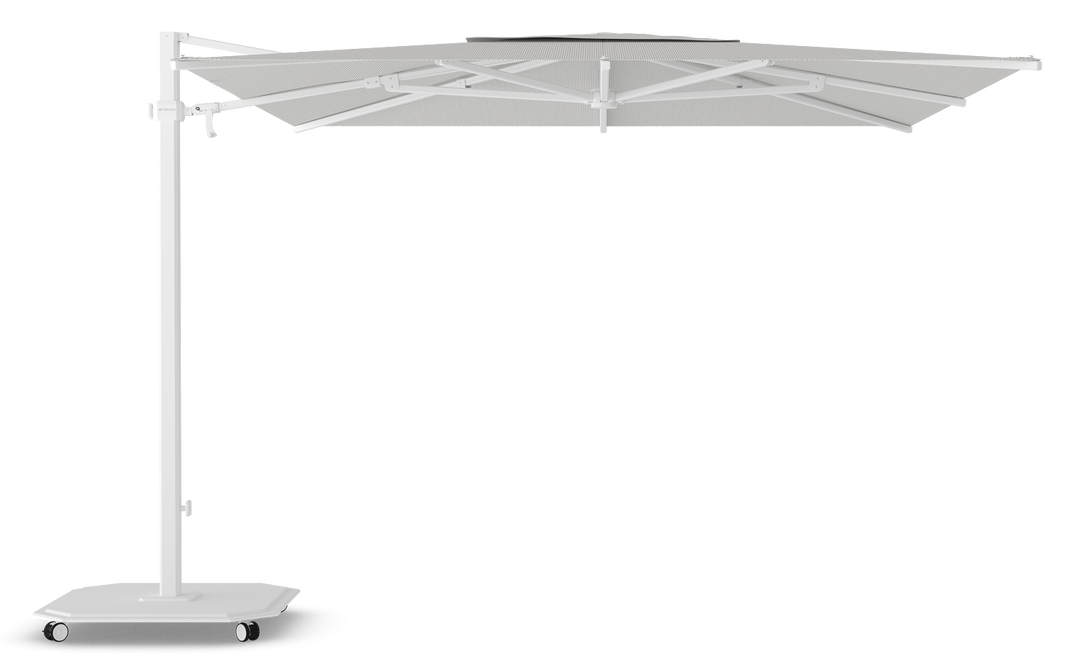 Jardinico Caractère zweefparasols JCP.301 300x300 met parasolvoet en beschermhoes