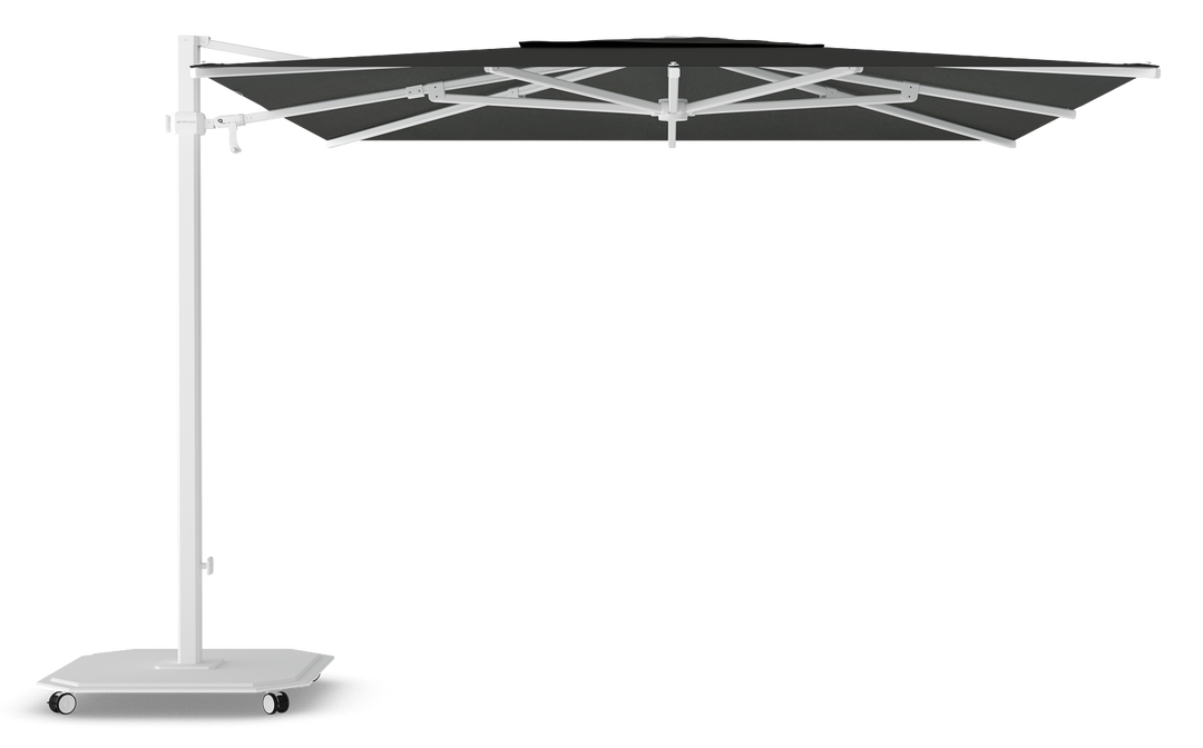 Jardinico Caractère zweefparasols JCP.301 300x300 met parasolvoet en beschermhoes