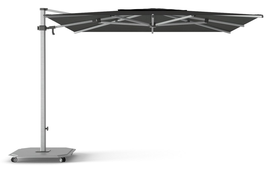 Jardinico Caractère zweefparasols JCP.301 300x300 met parasolvoet en beschermhoes
