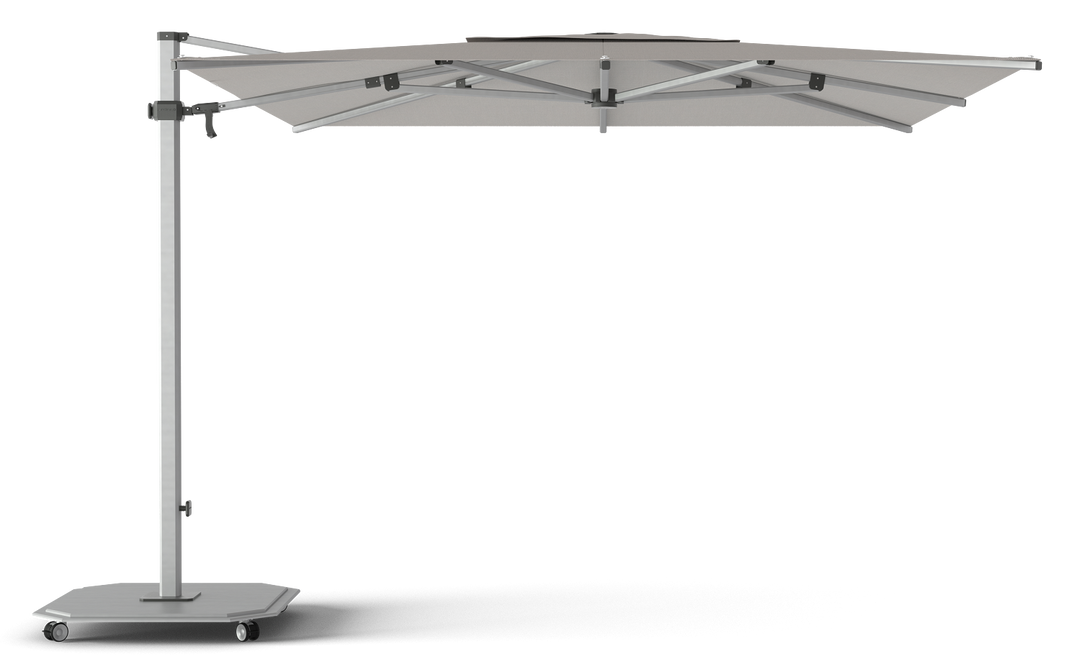 Jardinico Caractère zweefparasols JCP.301 300x300 met parasolvoet en beschermhoes