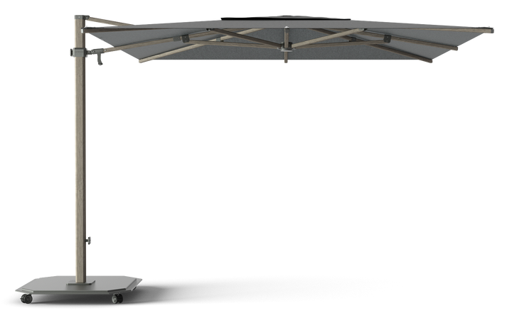 Jardinico Caractère zweefparasols JCP.301 300x300 met parasolvoet en beschermhoes