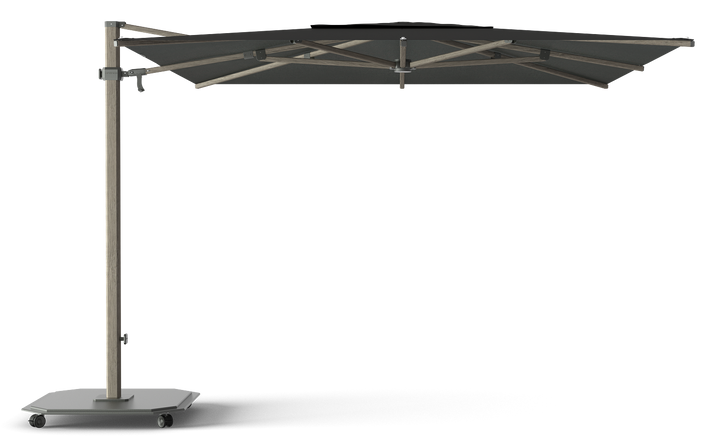 Jardinico Caractère zweefparasols JCP.301 300x300 met parasolvoet en beschermhoes