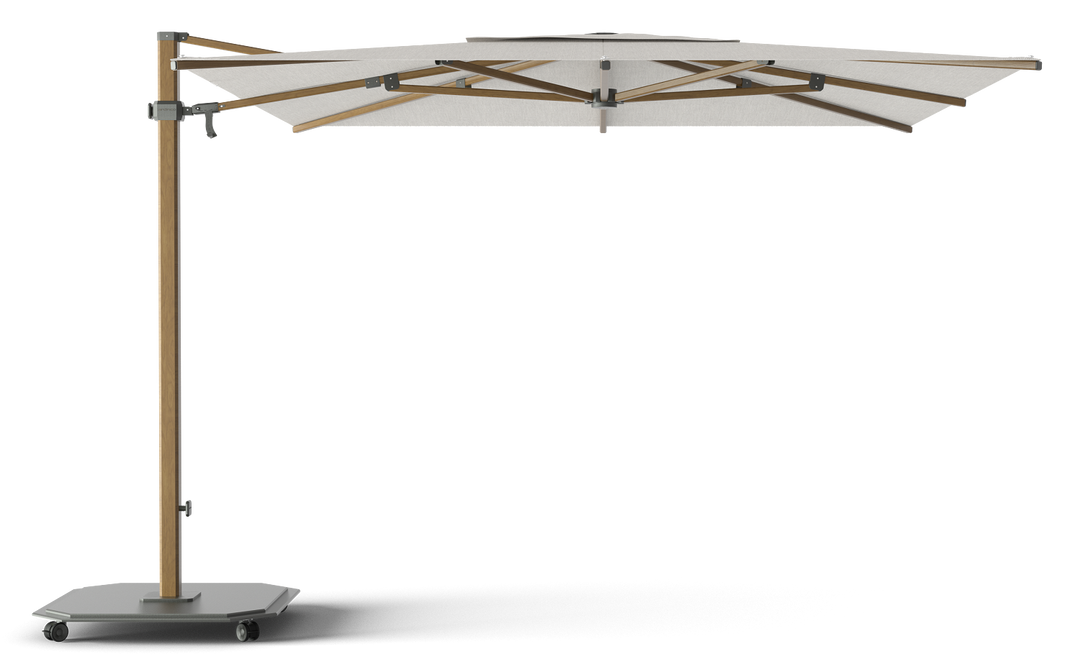 Jardinico Caractère zweefparasols JCP.301 300x300 met parasolvoet en beschermhoes