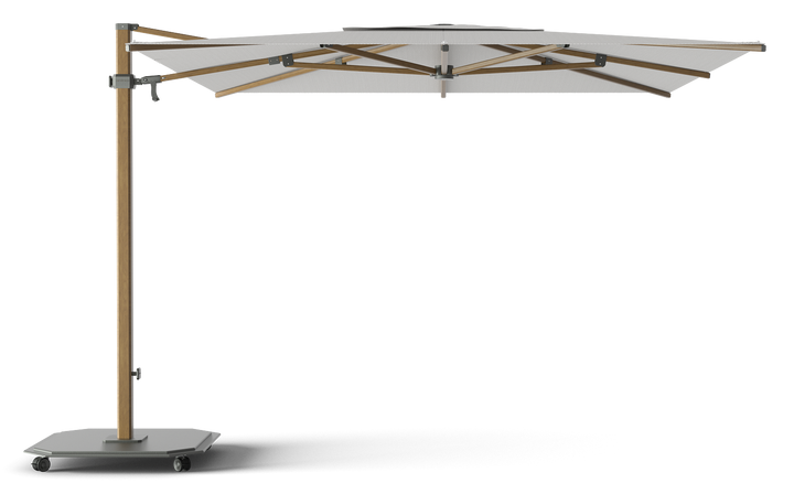 Jardinico Caractère zweefparasols JCP.301 300x300 met parasolvoet en beschermhoes