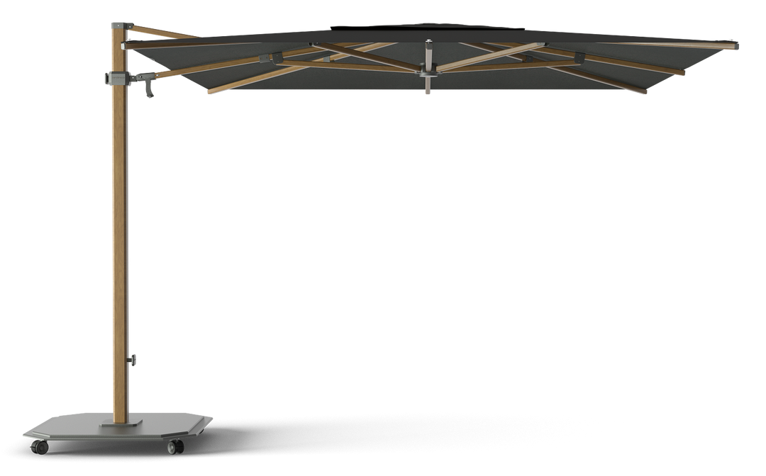 Jardinico Caractère zweefparasols JCP.301 300x300 met parasolvoet en beschermhoes