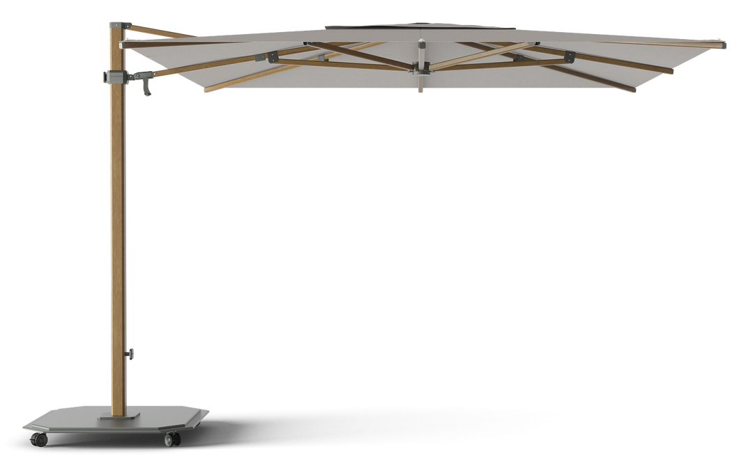 Jardinico Caractère zweefparasols JCP.301 300x300 met parasolvoet en beschermhoes