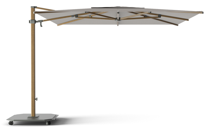 Jardinico Caractère zweefparasols JCP.301 300x300 met parasolvoet en beschermhoes