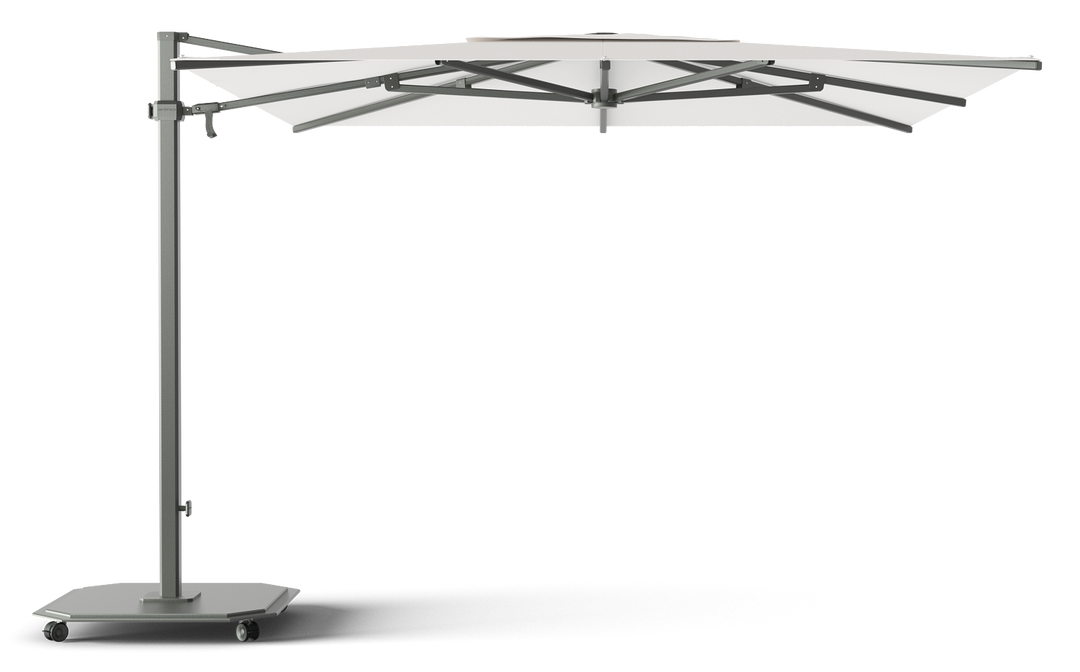 Jardinico Caractère zweefparasols JCP.301 300x300 met parasolvoet en beschermhoes