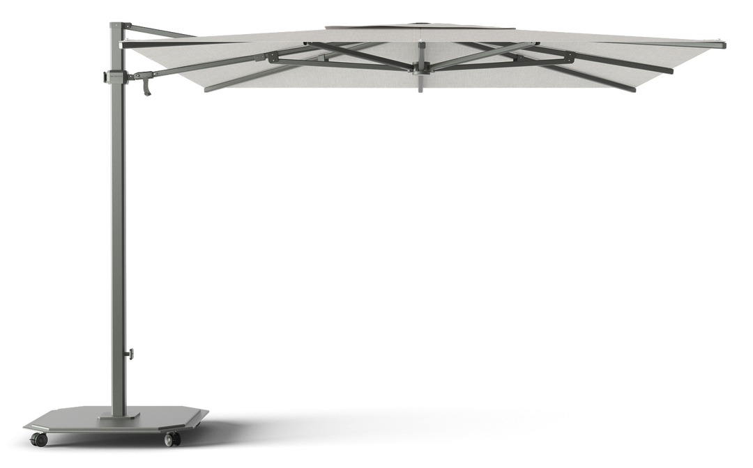 Jardinico Caractère zweefparasols JCP.301 300x300 met parasolvoet en beschermhoes