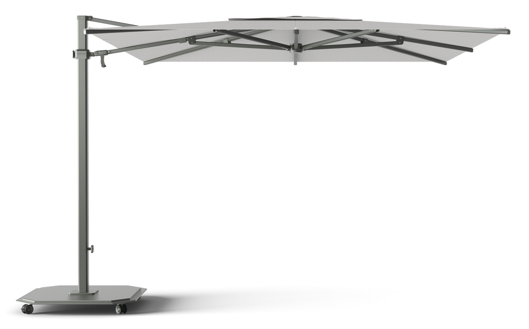 Jardinico Caractère zweefparasols JCP.301 300x300 met parasolvoet en beschermhoes