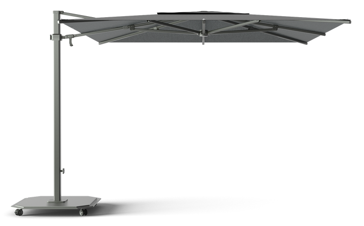 Jardinico Caractère zweefparasols JCP.301 300x300 met parasolvoet en beschermhoes