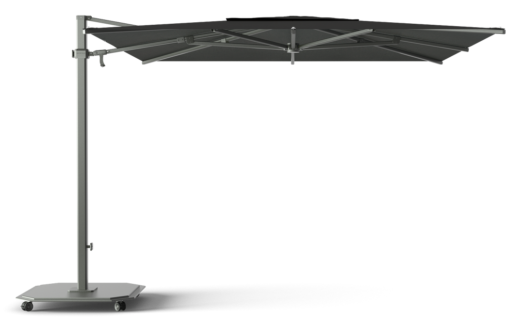 Jardinico Caractère zweefparasols JCP.301 300x300 met parasolvoet en beschermhoes