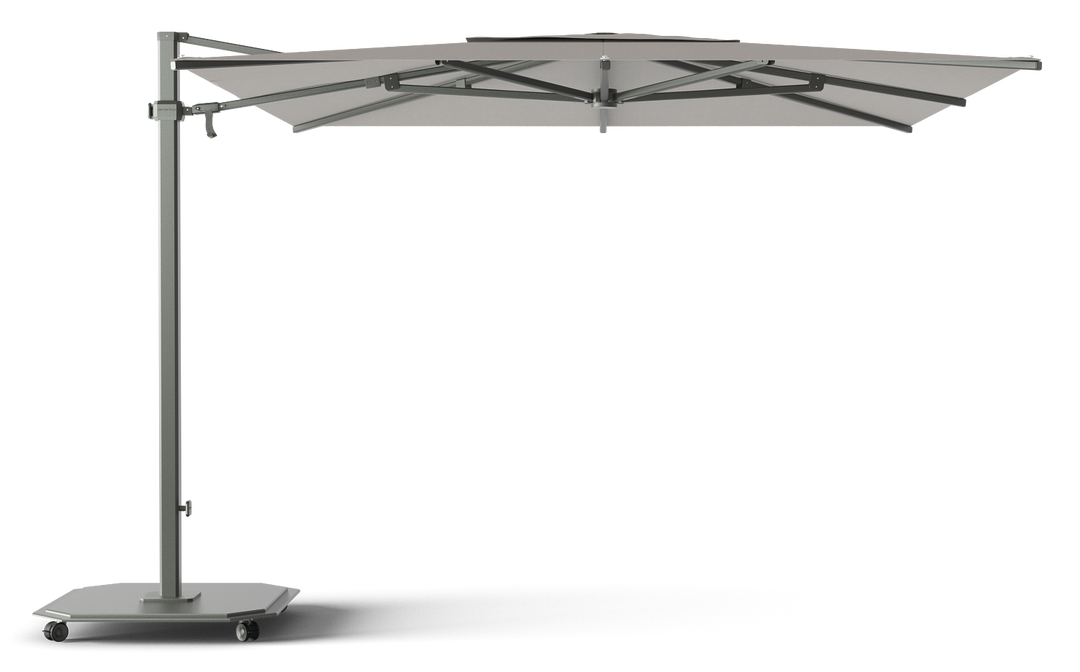Jardinico Caractère zweefparasols JCP.301 300x300 met parasolvoet en beschermhoes