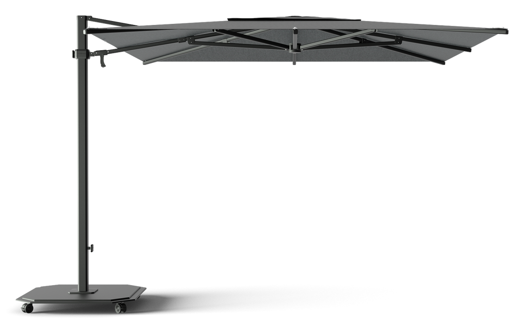 Jardinico Caractère zweefparasols JCP.301 300x300 met parasolvoet en beschermhoes