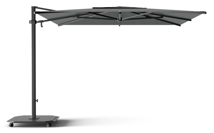 Jardinico Caractère zweefparasols JCP.301 300x300 met parasolvoet en beschermhoes