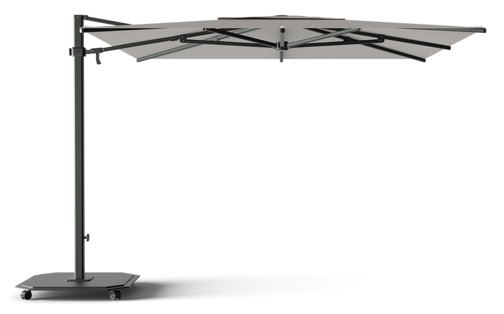 Jardinico Caractère zweefparasols JCP.301 300x300 met parasolvoet en beschermhoes