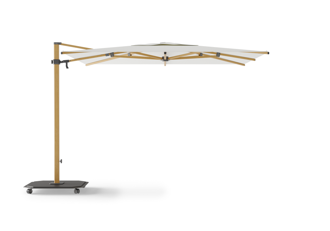 Jardinico Caractère zweefparasols JCP.301 300x300 met parasolvoet en beschermhoes