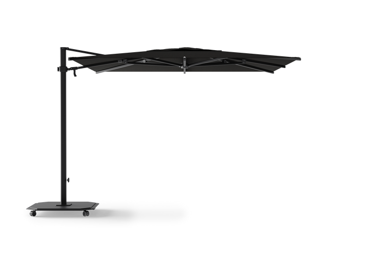 Jardinico Caractère zweefparasols JCP.301 300x300 met parasolvoet en beschermhoes