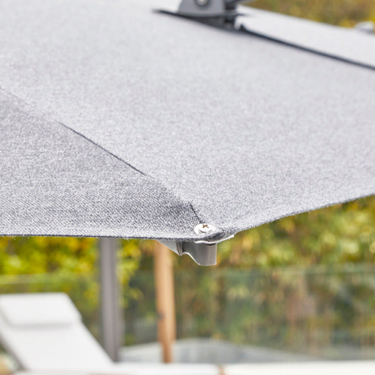 Monaco Cantilever Parasol 300x300 Sunbrella parasol+base+cover | zwart/charcoal