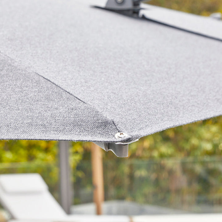 Monaco Cantilever Parasol 300x300 Sunbrella parasol+base+cover | zwart/charcoal