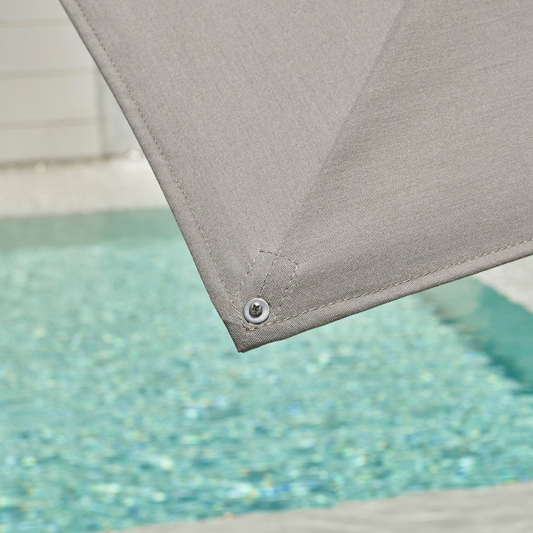 Monaco Cantilever Parasol 300x300 Sunbrella parasol+base+cover | wit/light grijs