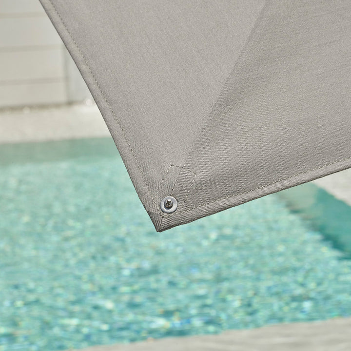 Monaco Cantilever Parasol 300x300 Sunbrella parasol+base+cover | wit/light grijs