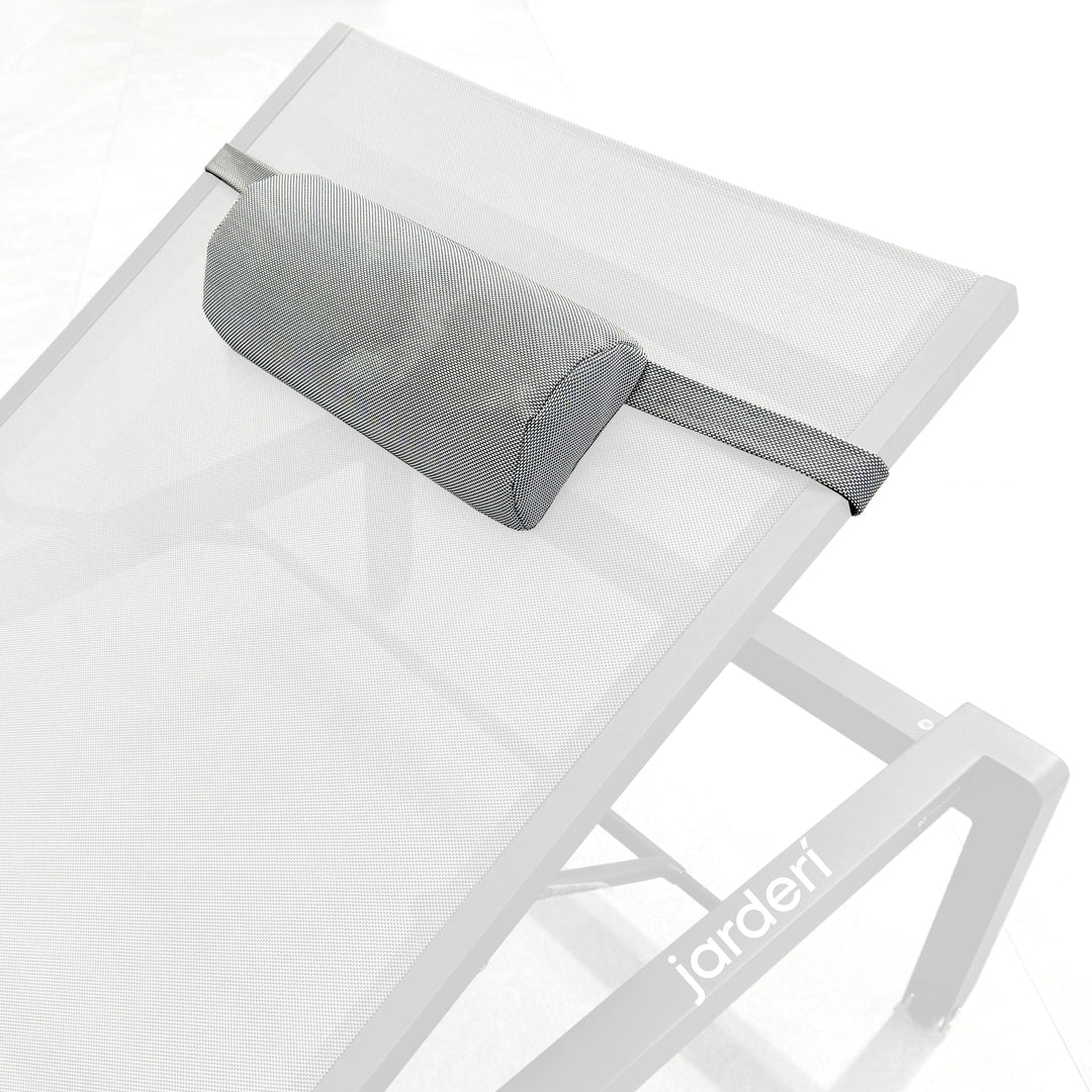 Hoofdsteun voor ligstoel 31x13x7 cm textylene licht grijs