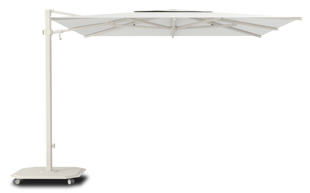 Jardinico Caractère zweefparasols JCP.301 300x300 met parasolvoet en beschermhoes