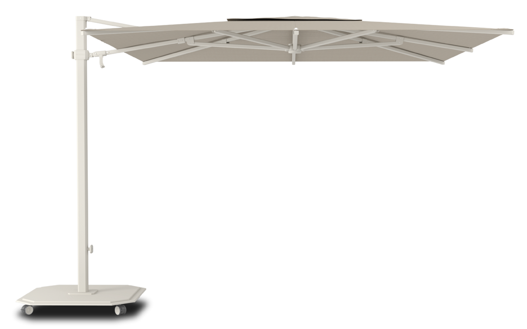 Jardinico Caractère zweefparasols JCP.301 300x300 met parasolvoet en beschermhoes