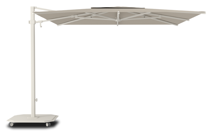 Jardinico Caractère zweefparasols JCP.301 300x300 met parasolvoet en beschermhoes