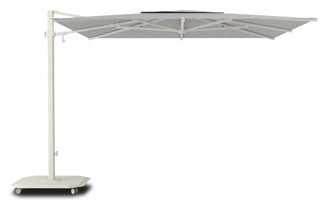 Jardinico Caractère zweefparasols JCP.301 300x300 met parasolvoet en beschermhoes