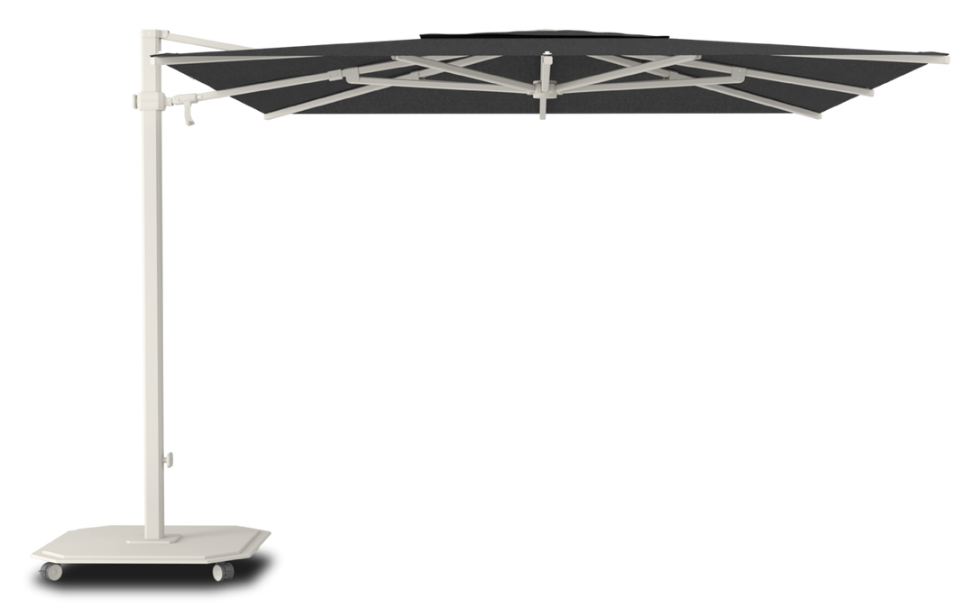 Jardinico Caractère zweefparasols JCP.301 300x300 met parasolvoet en beschermhoes