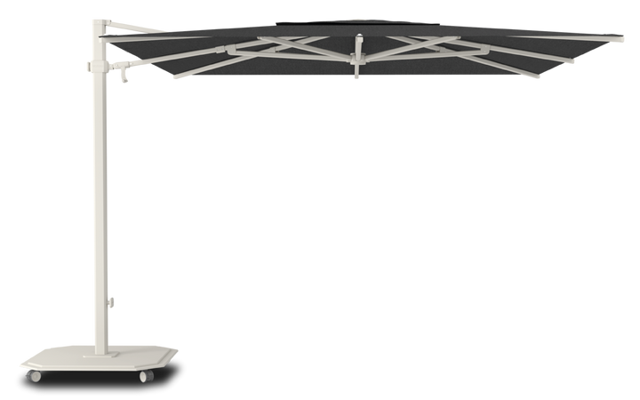 Jardinico Caractère zweefparasols JCP.301 300x300 met parasolvoet en beschermhoes