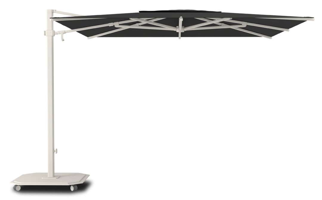 Jardinico Caractère zweefparasols JCP.301 300x300 met parasolvoet en beschermhoes