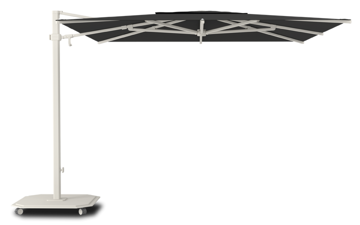 Jardinico Caractère zweefparasols JCP.301 300x300 met parasolvoet en beschermhoes