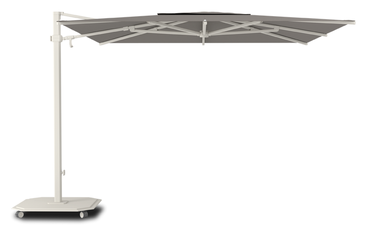 Jardinico Caractère zweefparasols JCP.301 300x300 met parasolvoet en beschermhoes