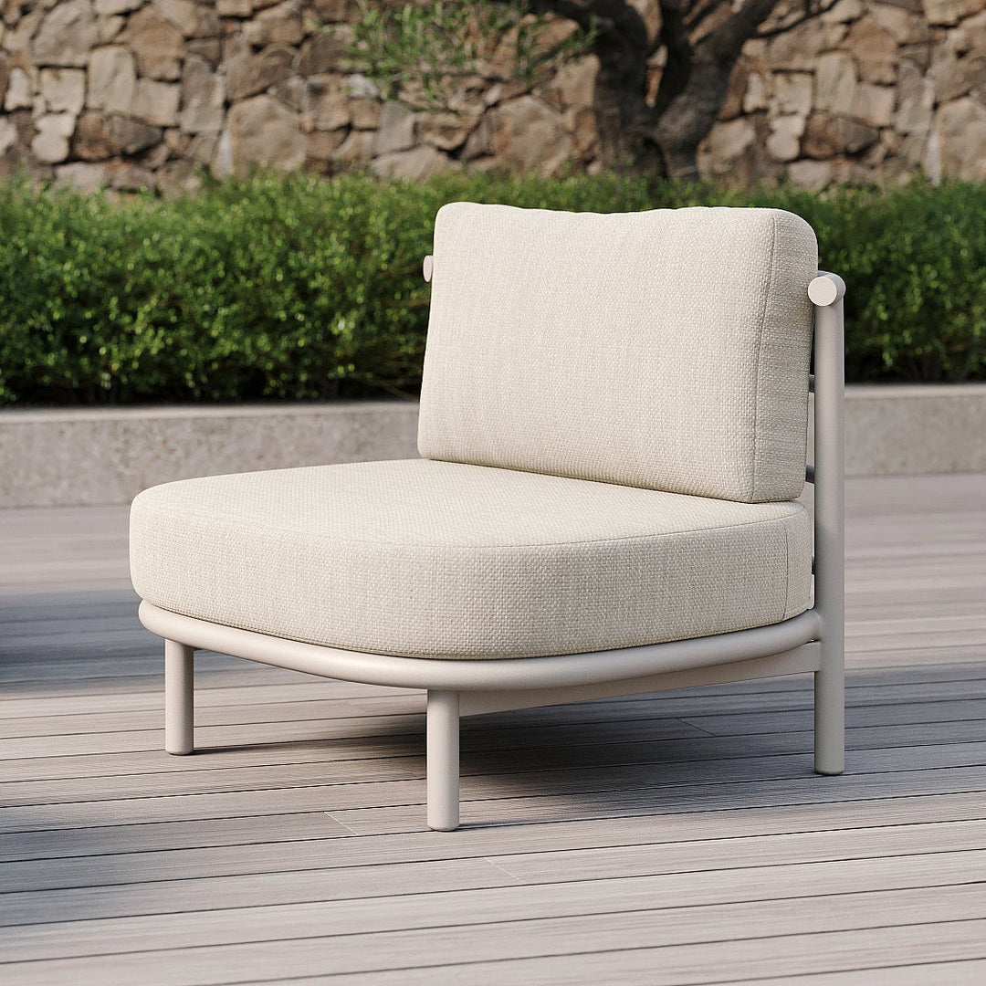Organo loungeset in beige aluminium en all-weather kussens