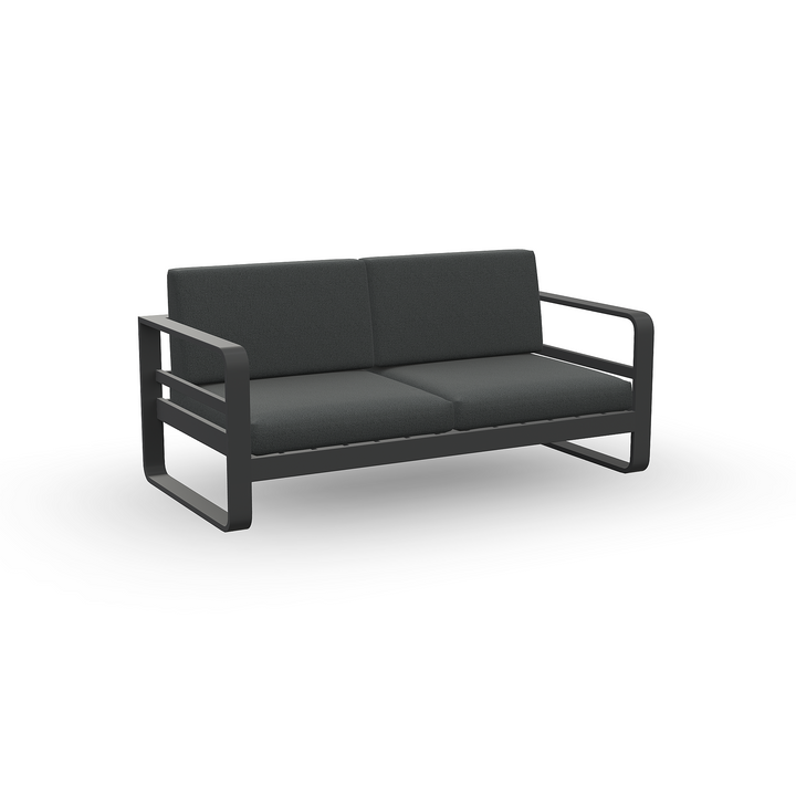 Reno 2-zit loungebank in antraciet aluminium en all-weather kussens
