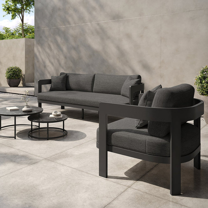 Domani loungeset in antracite (charcoal) aluminium en all-weather kussens