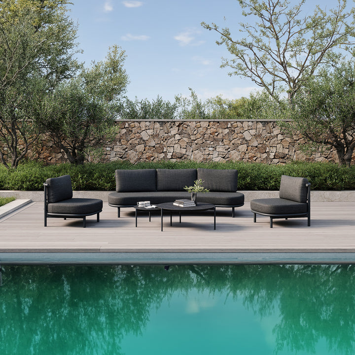 Organo loungeset in antracite aluminium en all-weather kussens