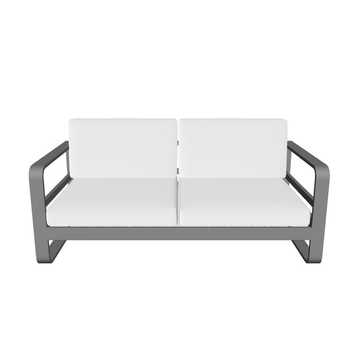 Reno 2-zit loungebank in antraciet aluminium en all-weather kussens