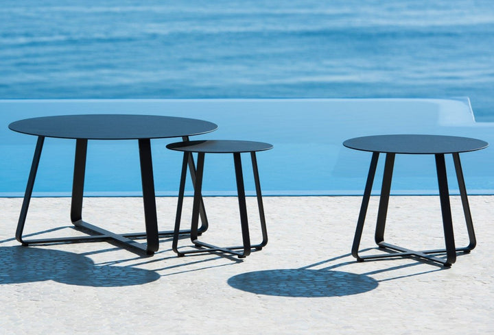 Elko koffietafel in antraciet aluminium Ø 60cm