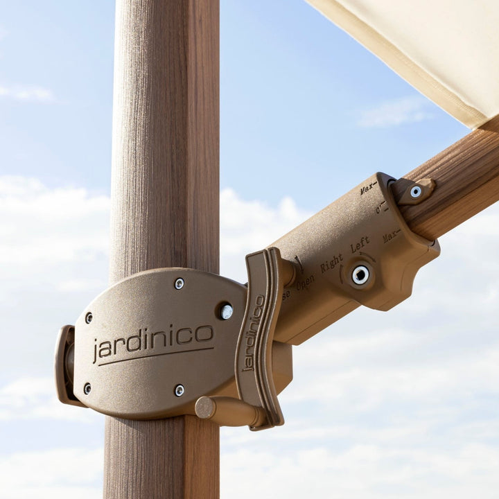 Antego parasol 300x300 sunbrella Teak / Naturel