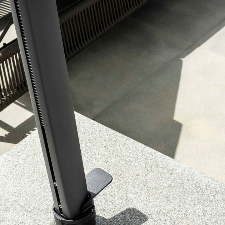 Azore Zweefparasol 300x300 parasol+voet+hoes Acryl Antra/Night