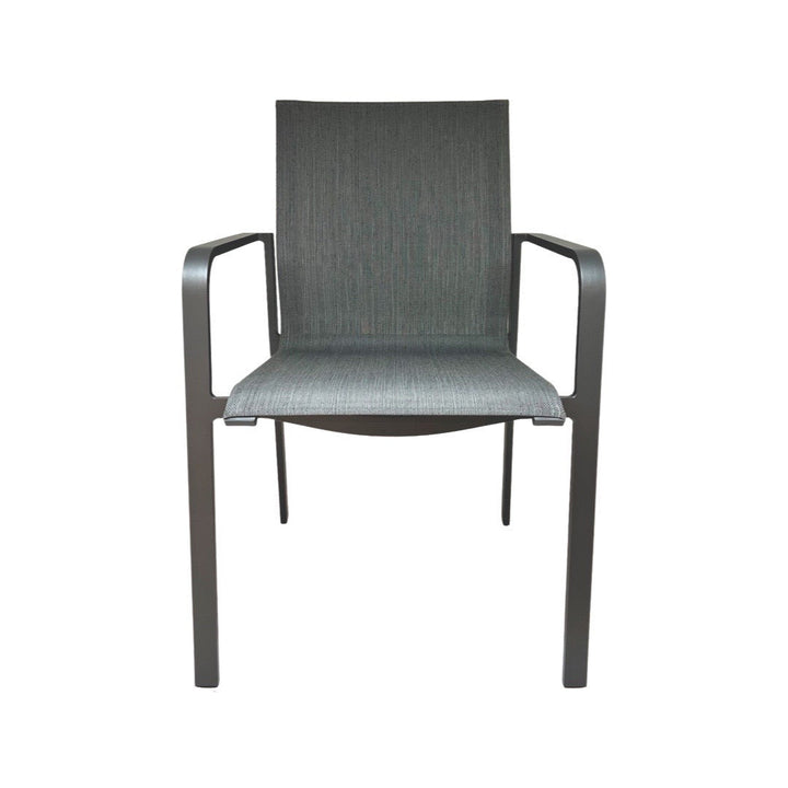 Evora stapelbare tuinstoel in antracite aluminium en donkergrijs batyline